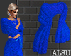 Blue Leam fluffy shawl