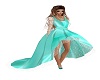 *Ney* Teal & White Gown