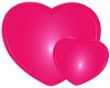 Pink PVC Poofy Hearts