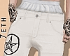 White Slimcut Pants