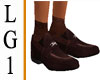 LG1 Brown Suede Loafers