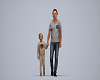 Man Walks With Daughter