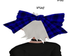 blue check bow