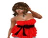 red frilly bow top