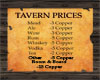 Tavern drink list