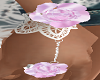 Pink Flower Bracelet Set