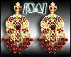 [SA] Red Polki Earrings