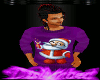 Fun santa sweater purple