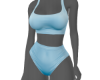 high waist blue bikini