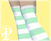 Mint Stripe OTK Socks