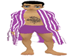 robe n shorts m purple