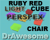 RRed Cube Perspex Seat