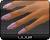 L* Pink Shimmer Nails