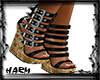 FLOWER WEDGES BLK
