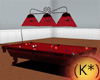 (K*) Pool Table Red