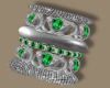 Silver Bangles Emerald