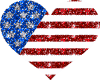 a us heart flag