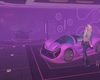 neon room with car