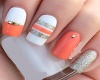 (AF) Orange Nails