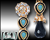 [SA] Blue Polki Earrings