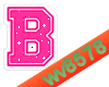 The letter B (Pink)