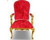 red satin chair