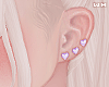 w. Lilac Heart Earrings