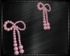 Pink Pearl Ribbon Earrin