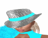 Hat blue &silver