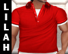 *L* Red Top Polo