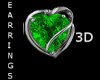 CA 3D Emerald HeartEar