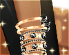 QUEEN Gold Bangles Black