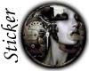 [TR] Clock+Woman Sticker