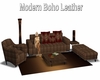 Modern Brown Leather Set