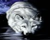 Wht Blk Tip Wolf Pillow