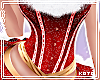 琴. Santa corset red