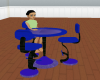 blue club table