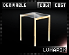!: Gold End Table