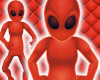 Red glow alien costume