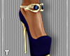 Navy Blue Gem Heels