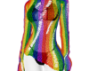 rainbow torn sweater