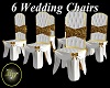 6 wedding chairs