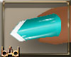 Teal French Nails