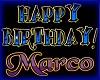 MARCO bday floor sign