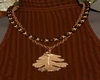 FALL BEAD LEAF NECKLACE