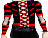 A Red corset/black