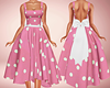 Vintage Pink Polka Dress