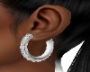 SILVER/ DIAMOND HOOPS