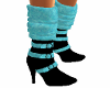 Black&Teal Boots w.Socks