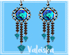 *VK*Blue Dahlia Earrings